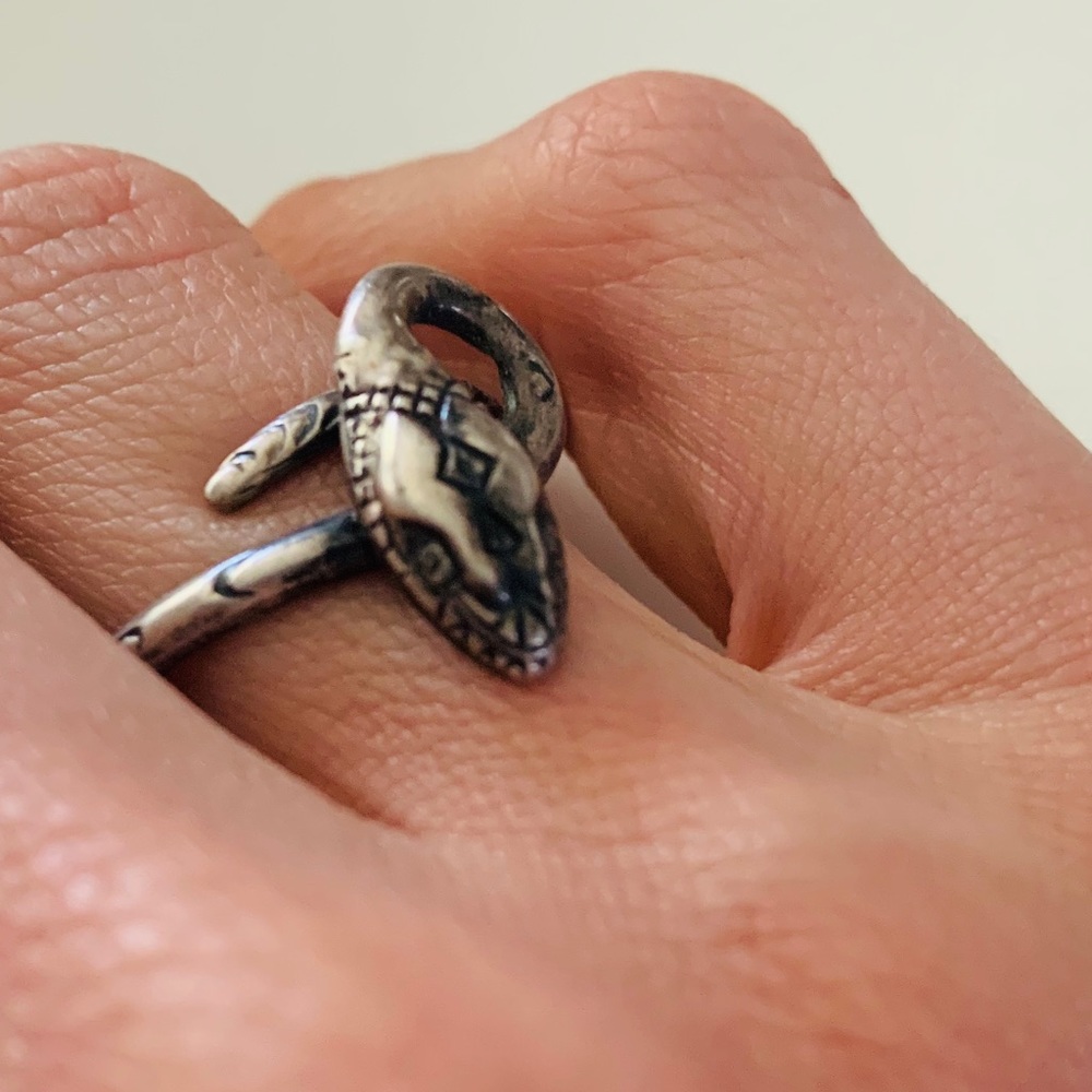 vintage sterling snake ring from Mexico